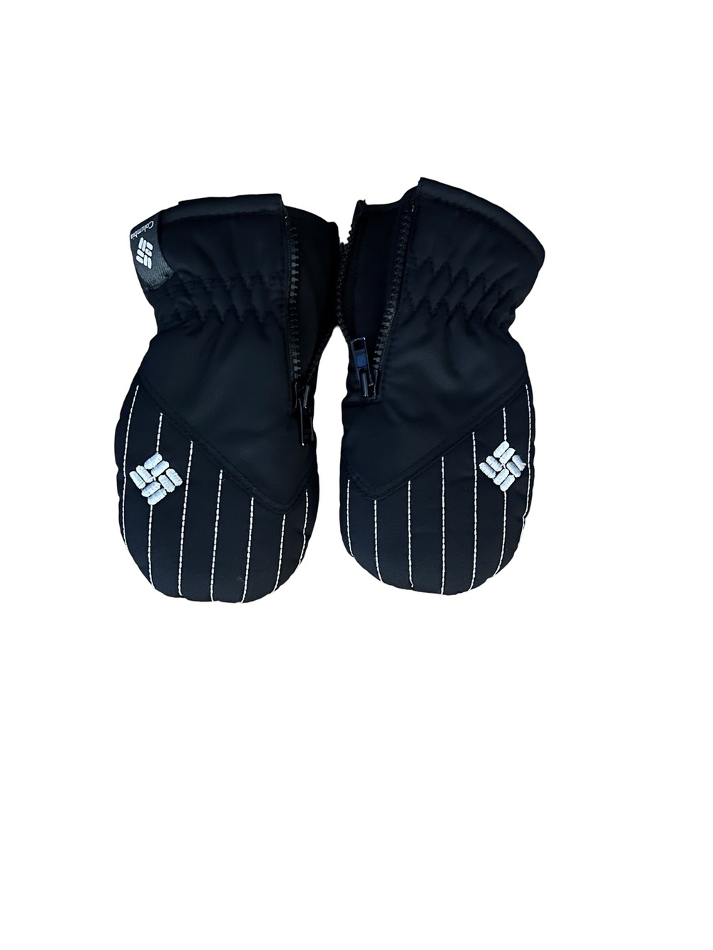 Columbia Black Kids Zippered Insulated Mittens